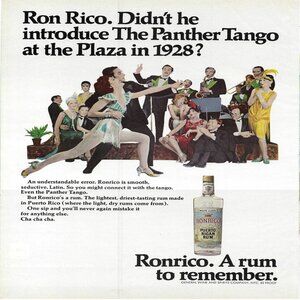 1967 Ronrico Puerto Rican Rum The Panther Tango at Plaza Vintage Print Ad/Poster